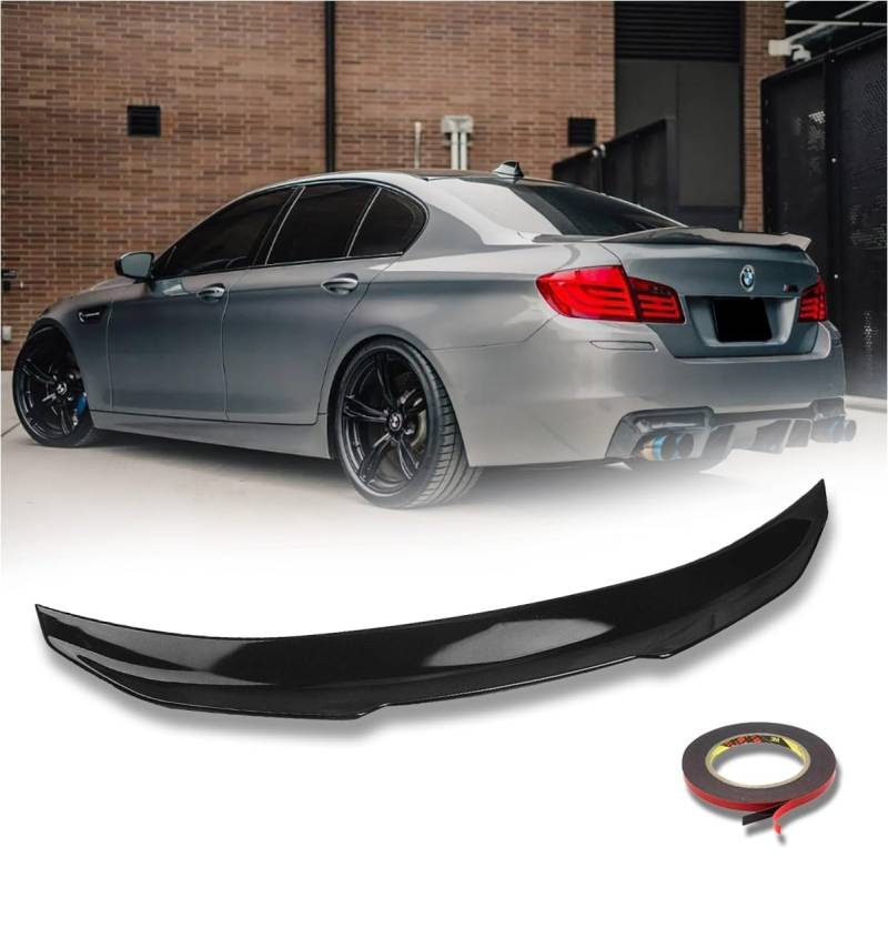 F10 Performance Heckspoiler für Kofferraum, PSM Spoiler, glänzend, für BMW 5er-Serie 2010–2017, Performance Tuning 4-Türer Limousine 518i 520i 530i 540i m550i 518d 520d 530d 540d von Generic