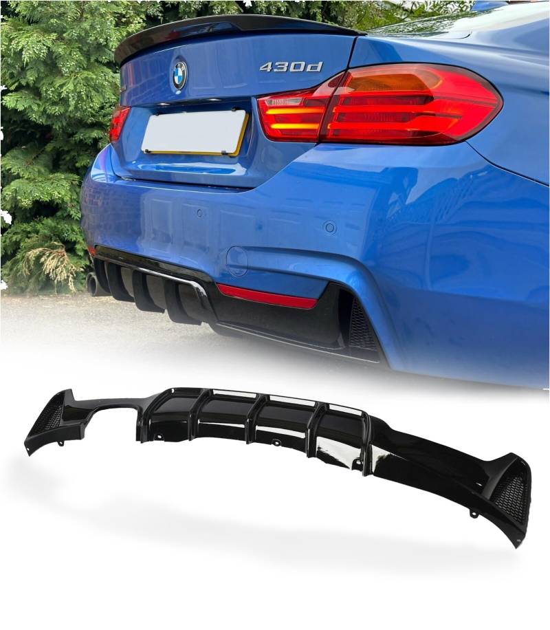 F32 F33 F36 Performance Heckdiffusor für BMW 4er 2014-2019 Performance Tuning 428i 430i 425d 430d Heckdiffusor M Sport von Generic