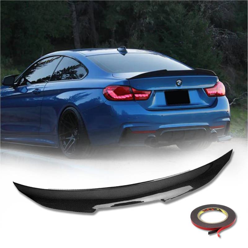 F32 PSM Style Kofferraumspoiler Carbon Look für BMW 4er 2014-2019 Performance Tuning Coupe 2-Türer Coupe 420i 428i 430i 435i 440i Heckklappenspoiler Lippe von Generic