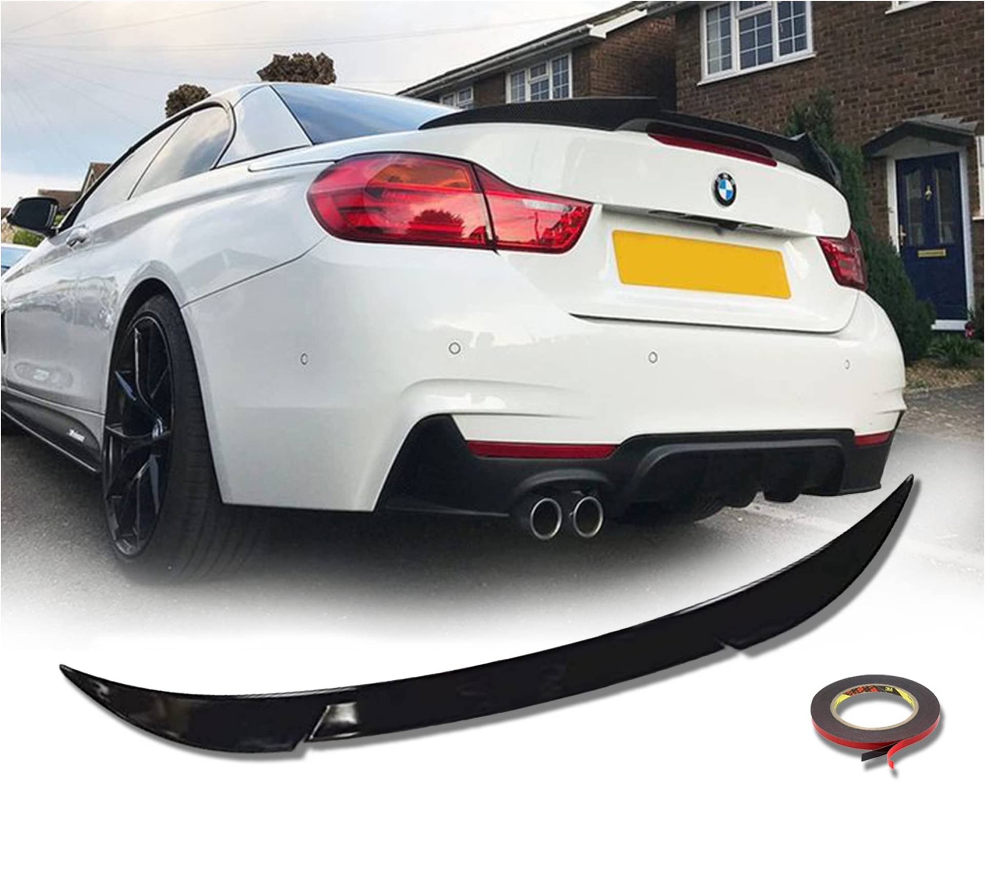 F33 M4 Look Style Heckspoiler für BMW 4er 2014-2019 Performance Tuning Cabrio 2-Türer Coupé 420i 428i 430i 435i 440i Heckspoiler Lippe von Generic