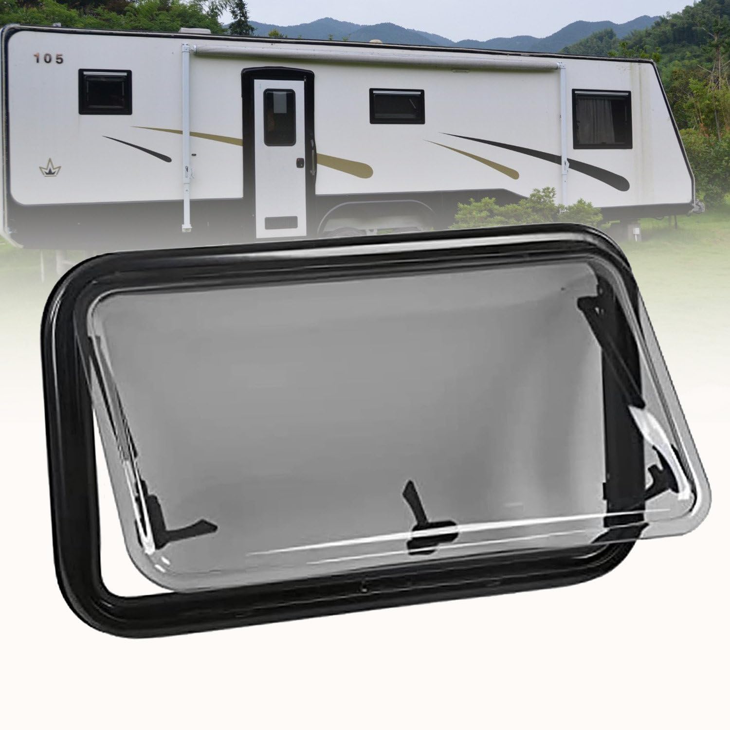 Fenster Wohnmobilfenster RV Caravan RV getönt Schiebe-Klapp- und Sonnenschutz RV , 900*500mm von Generic