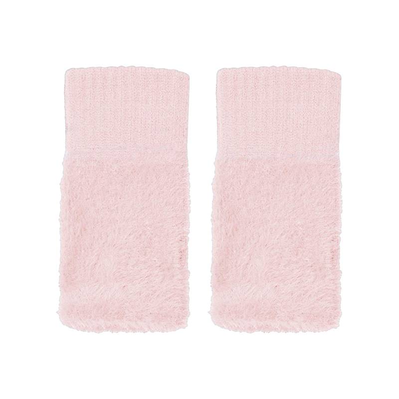 Fleece Fingerlose Handschuhe Damen Winter Pulswärmer Strickhandschuhe Warm Kurzer Halb Handstulpen Armhandschuhe Gestrickte Handgelenk-Armstulpen Fingerhandschuhe für Frauen und Mädchen (Rosa) von Generic