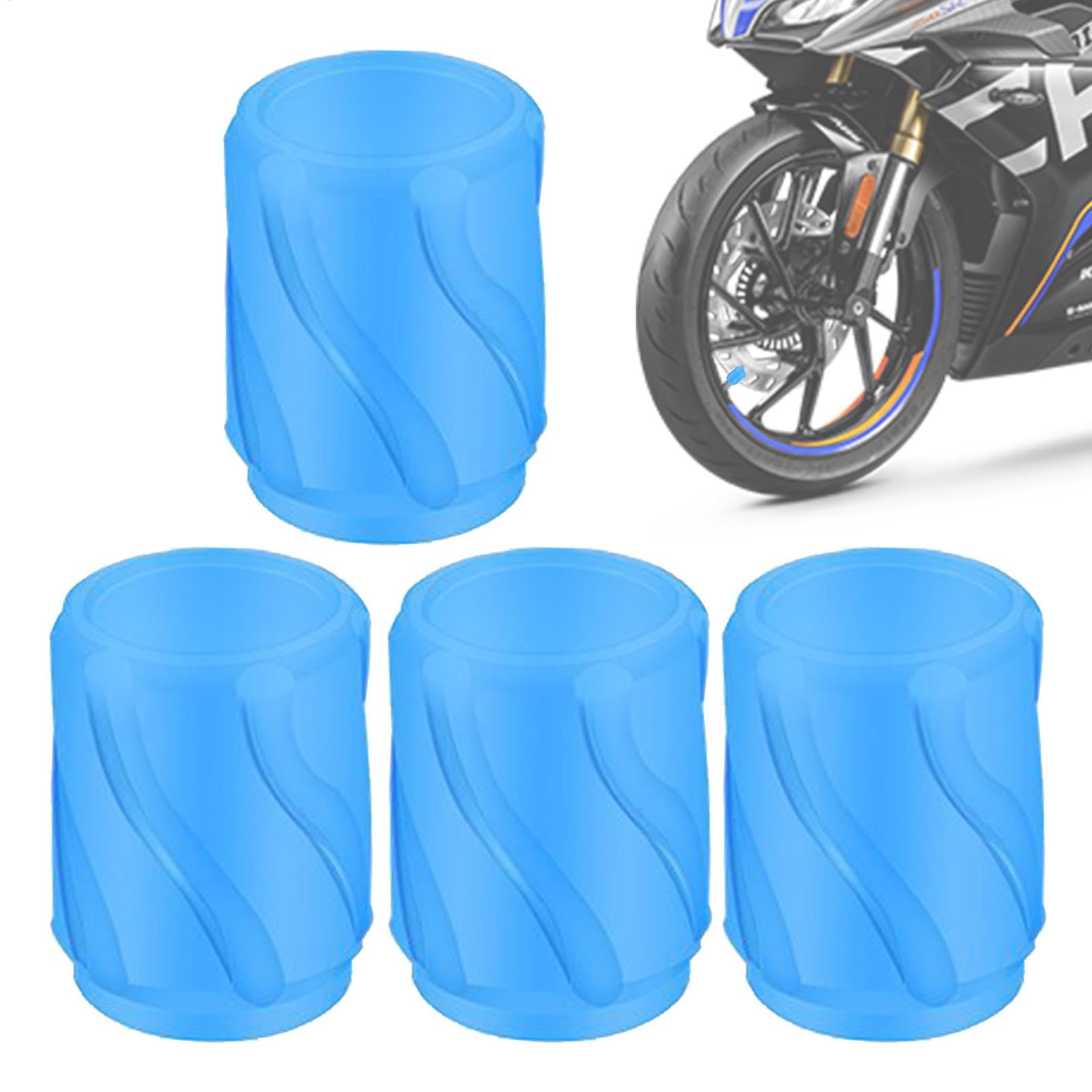 Fluoreszierende Ventilkappen,Fluoreszierende Reifenventilkappe, Motorcycle Glow 4x Reifenventilschaftkappen, Dekorationszubehör, Reifenluftkappenabdeckung, Radventil-Reifenluftabdeckung, Fahrradzubehö von Generic