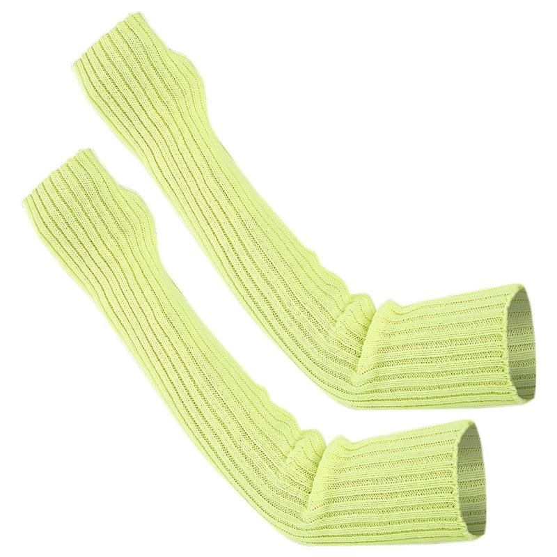 Frauen Winter Handgelenk Arm Wärmer Solide Gestrickte Lange Fingerlose Handschuhe Fäustling Strapsgürtel Rot Lack (D, One Size) von Generic