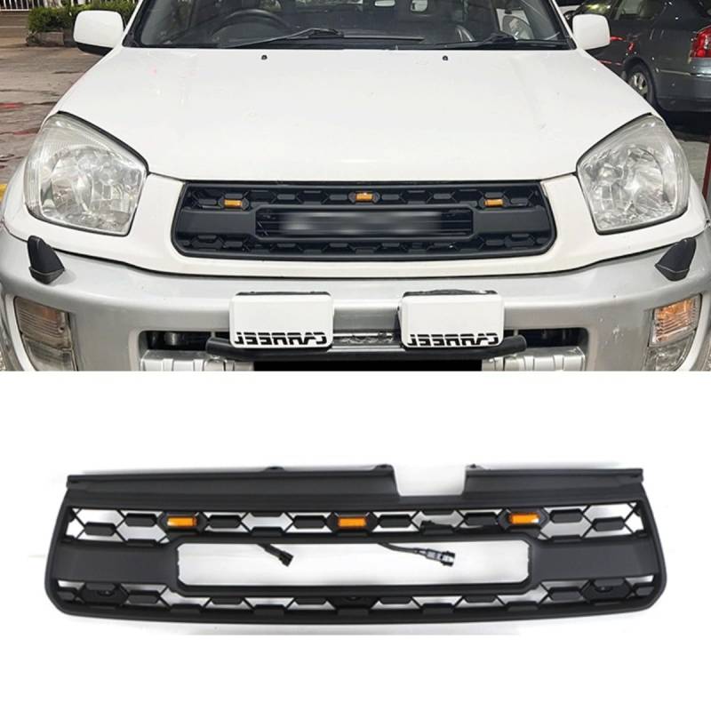 Front-Kühlergrill für Toyota RAV4 2001–2003, Frontstoßstange, Renngitter, Kühlergrill, Modifikationsteil von Generic