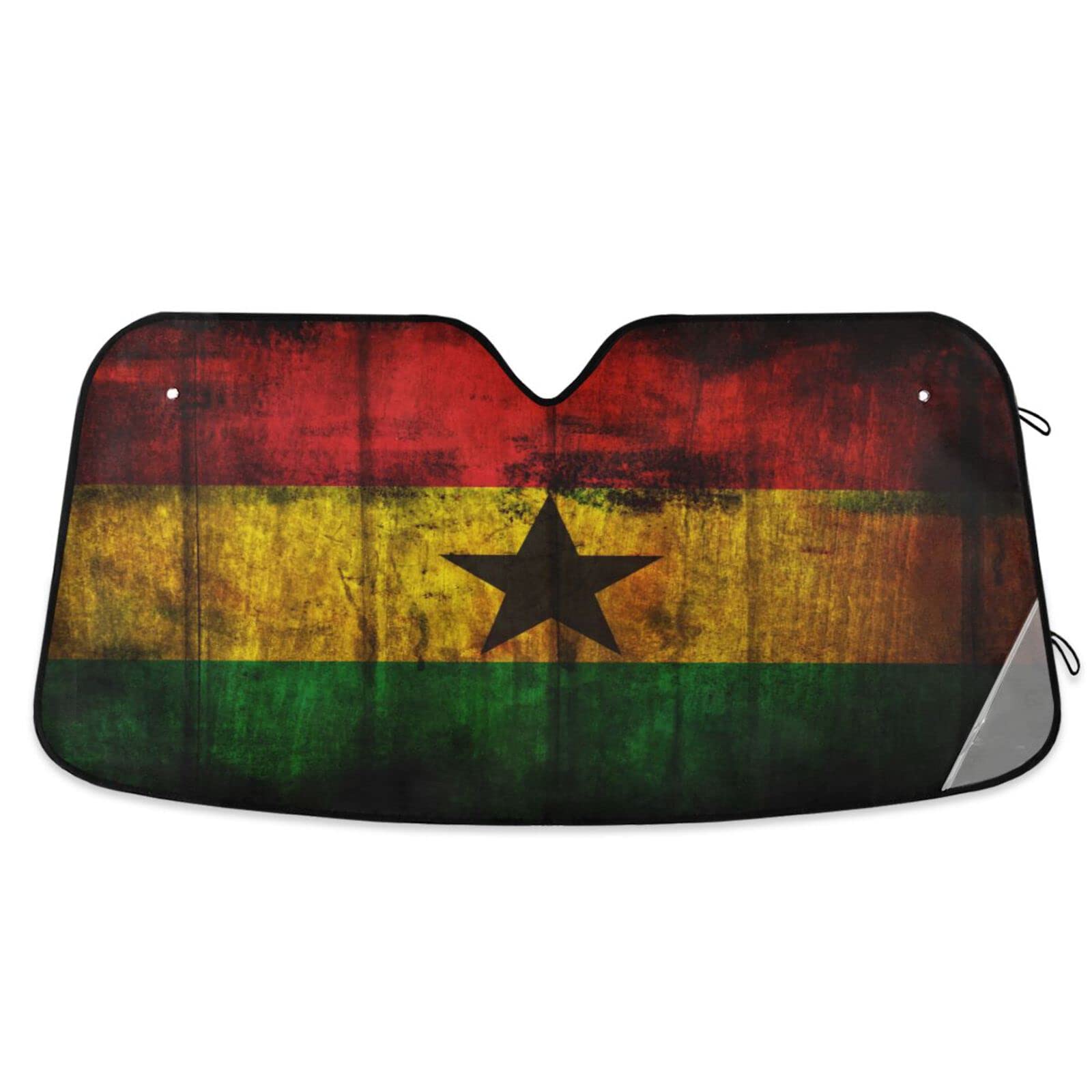 Frontscheibenabdeckung Ghana Flagge Windschutzscheibe Faltbar Windschutzscheibenabdeckung Uv Schutz Auto Windschutzscheiben Abdeckung Für Wohnmobil Die Meisten Autos Truck S von Generic