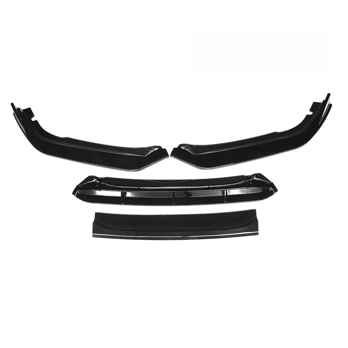 Frontstoßstange Splitter Diffusor Lippenschutz Spoiler Deflektor Lippen Schutz Kompatibel mit Honda Accord 10.5th Gen 2021 2022 Body Kit Auto Zubehör (Glänzend Schwarz) von Generic