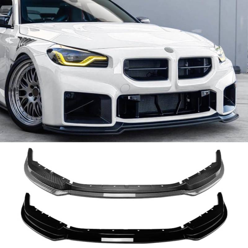 Frontstoßstangen-Diffusor Kompatibel mit BMW 2er M2 G87 2023+ Karosserie-Kit Frontstoßstange Splitter Schutzlippe Frontlippe Autozubehör (Glänzendes Schwarz) von Generic