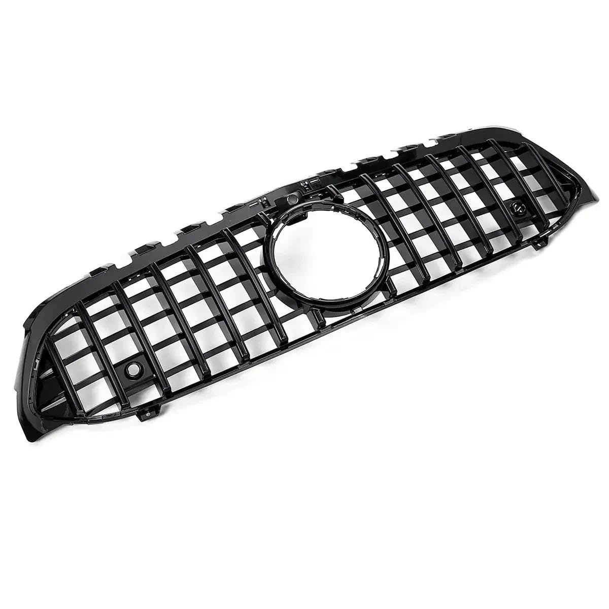 Frontstoßstangengitter mit Kamera GTR Style Racing Grill Kompatibel mit Mercedes Benz A-Klasse W177 A250 A200 A45 AMG 2019-2021 Body Kit Autozubehör (Silber) von Generic