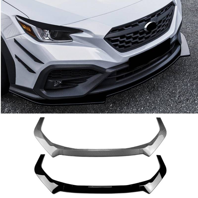 Frontstoßstangenlippe kompatibel mit Subaru WRX STI VB 2022+ Karosserie-Kit Frontstoßstange Spoiler Diffusor Splitter Schutz Autozubehör (Kohlefaser-Optik) von Generic