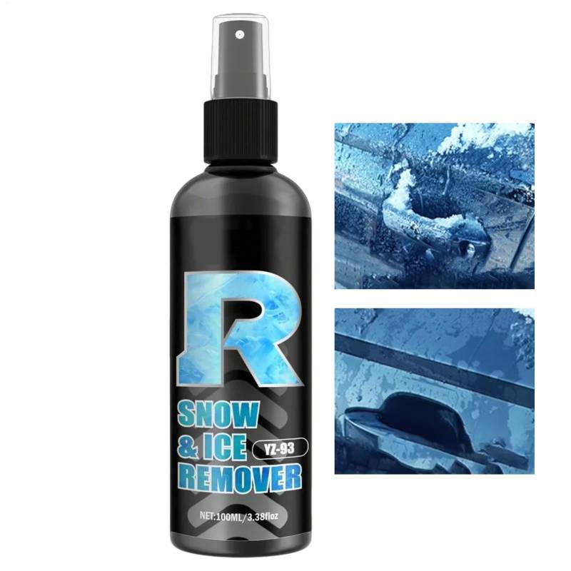 Frostentfernungsspray – Autoscheiben-Entfroster, Windschutzscheiben-Eisschmelzspray | Langlebige Auto-Frost-Entferner-Lösung, Enteisungsspray 100 ml zum Entfernen von und zur Verhinderung des Besc von Generic