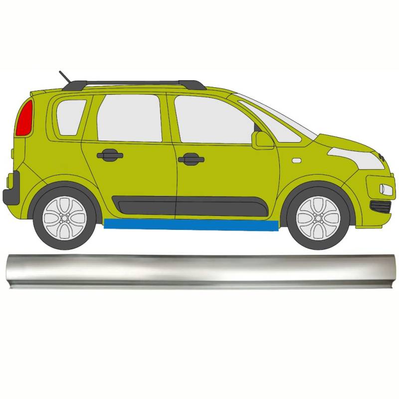 Für Citroen C3 Picasso 2008- Schweller Reparaturblech / Rechts = Links von Generic