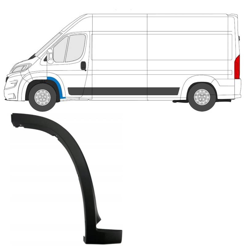 Für FIAT Ducato 2018- Vorne Radlauf Moulding/Links von Generic