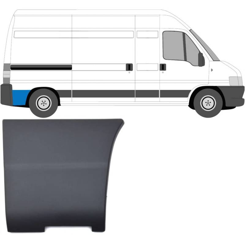 Für FIAT Ducato Boxer Relay 2002- Hinten KotflÜgel Moulding Trim/Rechts von Generic