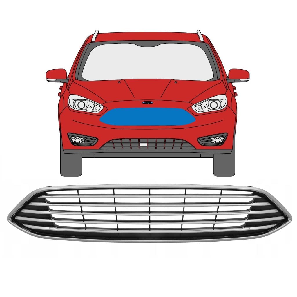 Für Ford Focus 2014-2018 Chrome KÜhlergrill von Generic