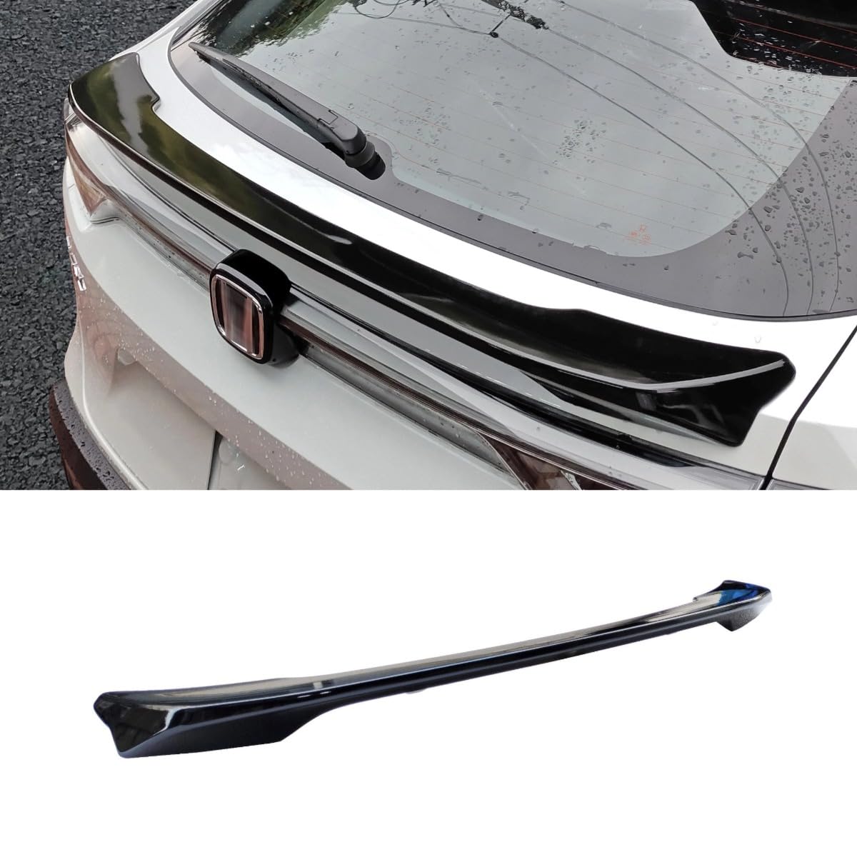 Für Honda XRV/HRV Unlimited 2023 Auto Heck Mittelspoiler Kotflügel Spoiler Mittelflügel Karosserie Kit hinten Mittelspoiler Außenteil von Generic