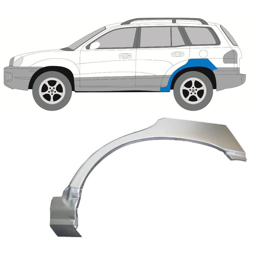 Polcar Für Hyundai Santa Fe 2001-2006 Radlauf Reparaturblech Links Hochqualitativer Stahl Silber von Generic