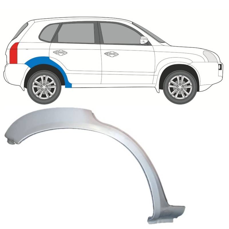 Für Hyundai Tucson 2004-2010 Hinten Radlauf Reparaturblech/Rechts von Generic