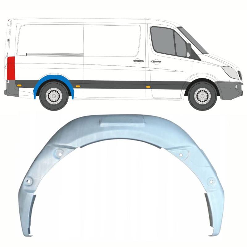 Für Mercedes Sprinter 2006- Innen Radlauf Reparaturblech/Rechts von Generic