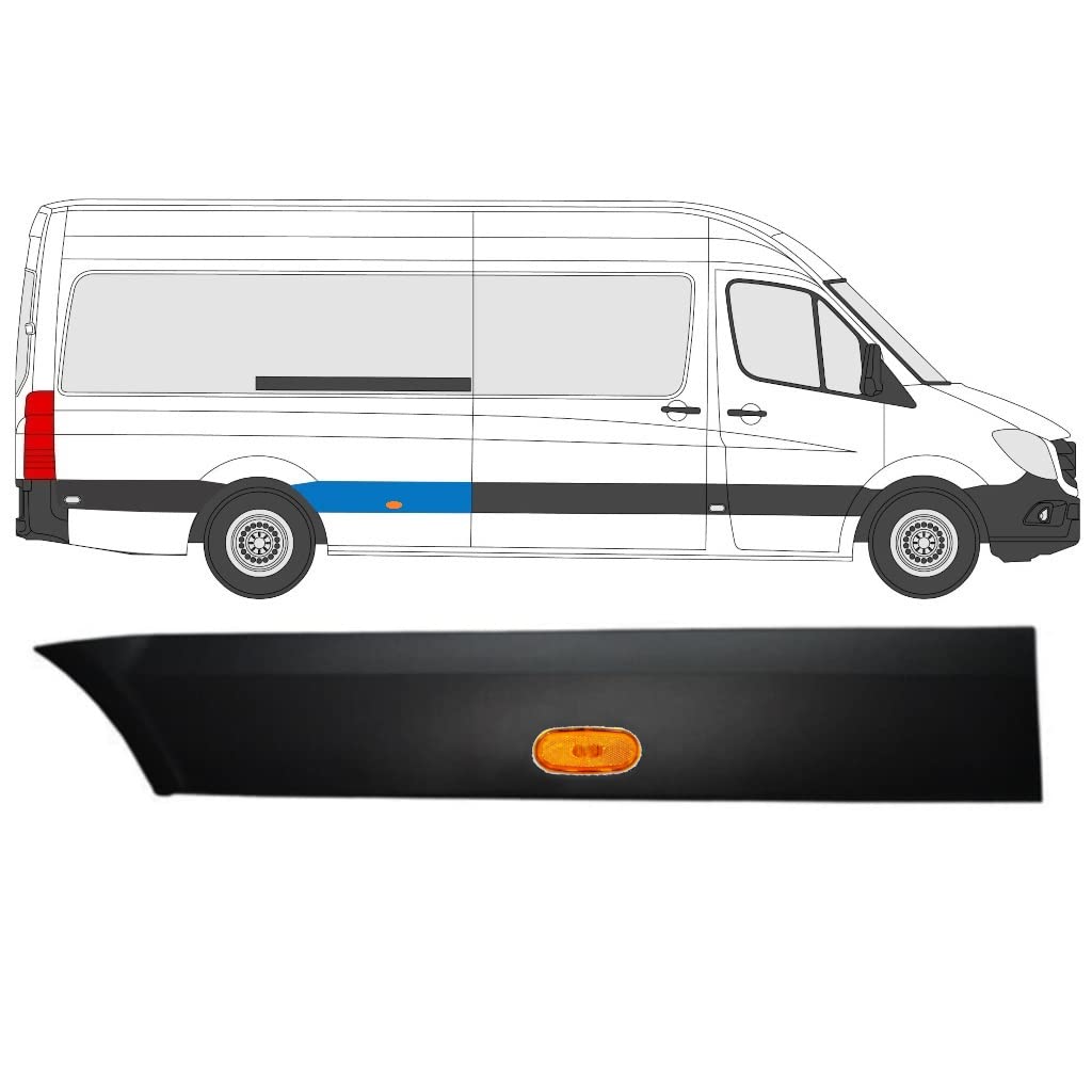 Für Mercedes Sprinter 2006- Lang Hinten KotflÜgel Moulding Trim Markierungsleuchte/Rechts von Generic