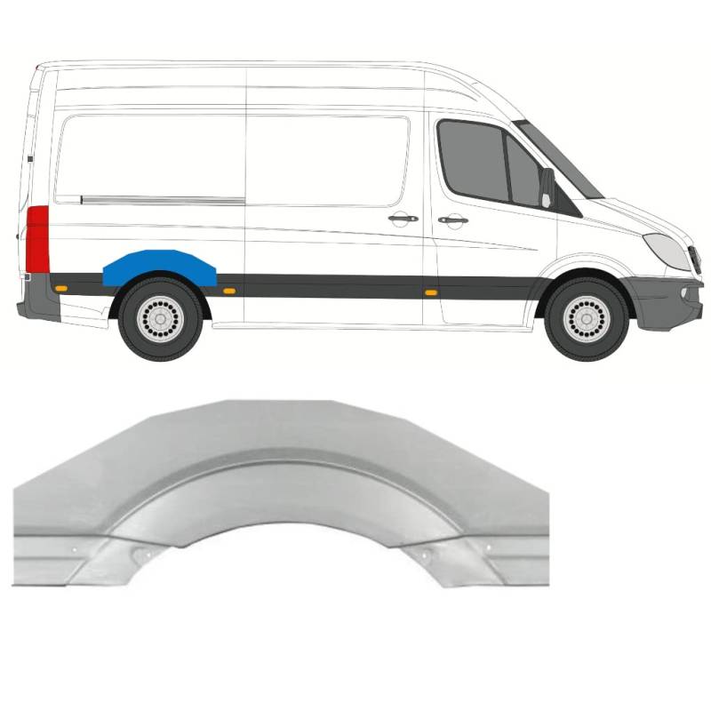 Für Mercedes Sprinter 2006- Radlauf Reparaturblech/Rechts=links von Generic