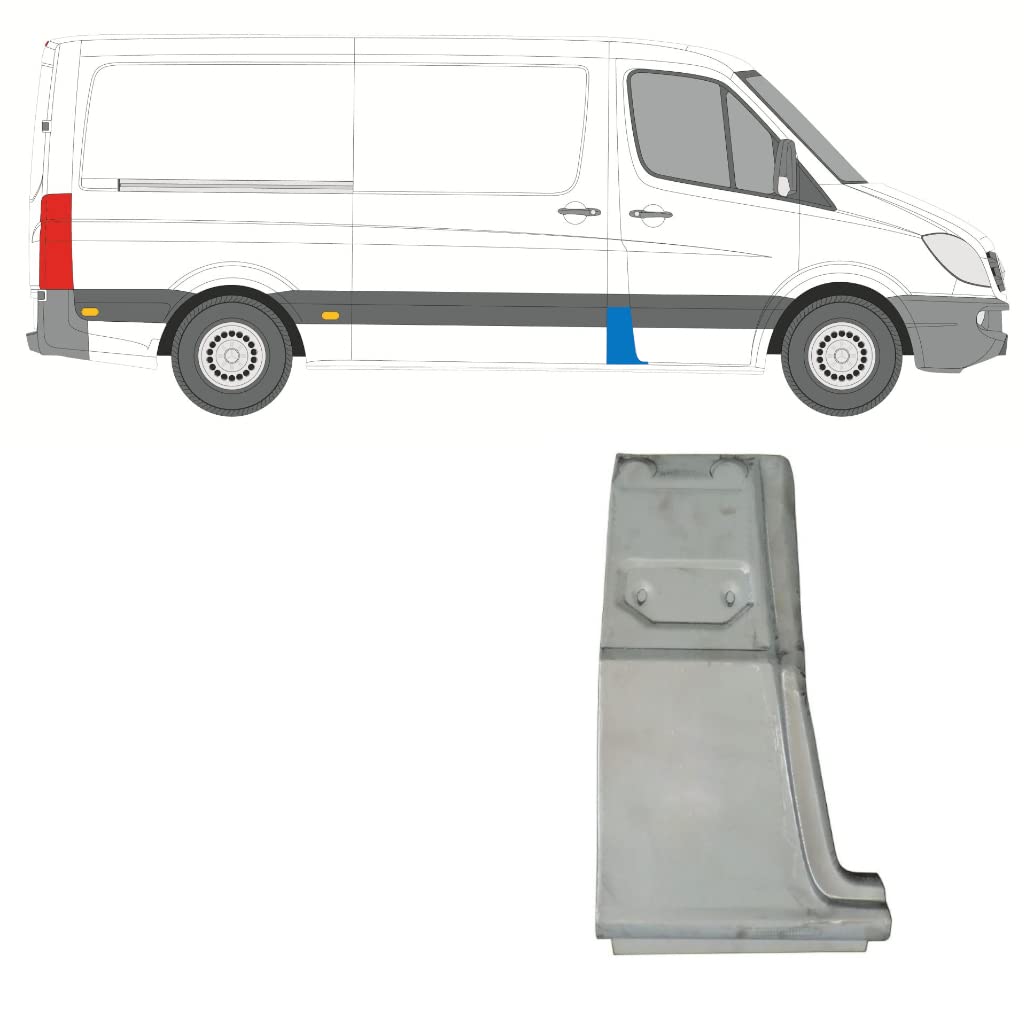 Polcar Für Mercedes Sprinter 2006- SÄule Reparaturblech/Rechts, Universelle Passform, Eisen, Rechts, Oberes Teil von Generic