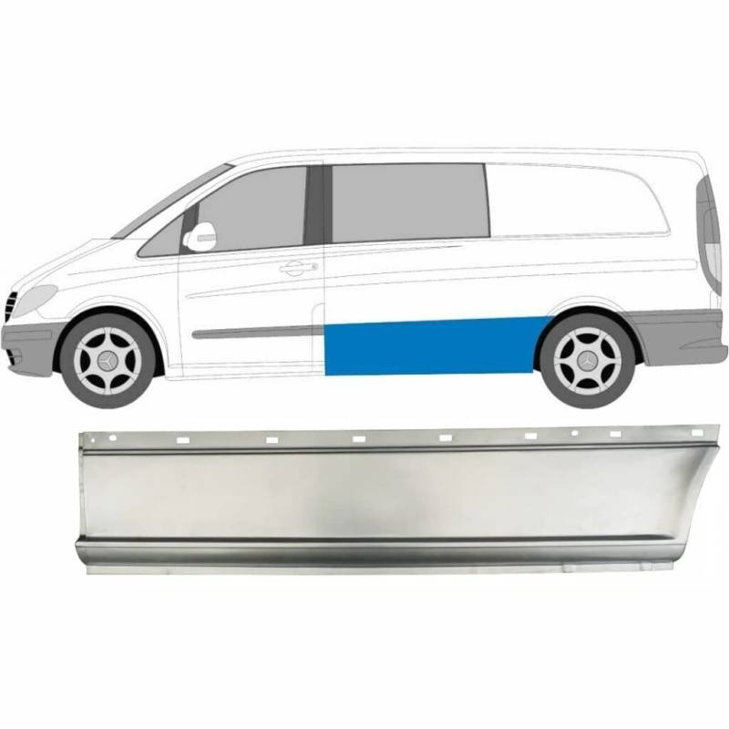 Für Mercedes Vito 2003-2014 Lang Seite Reparaturblech/Links von Generic