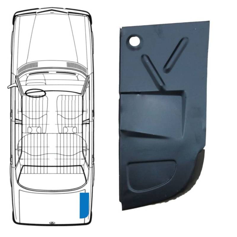 Für Mercedes W123 1975-1985 Kofferaum Boden Reparaturblech/Rechts von Generic