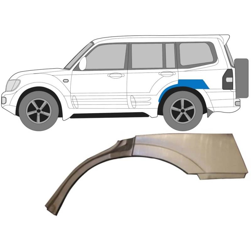 Für Mitsubishi Pajero 1999-2006 5 Tür Radlauf Reparaturblech/Links von Generic