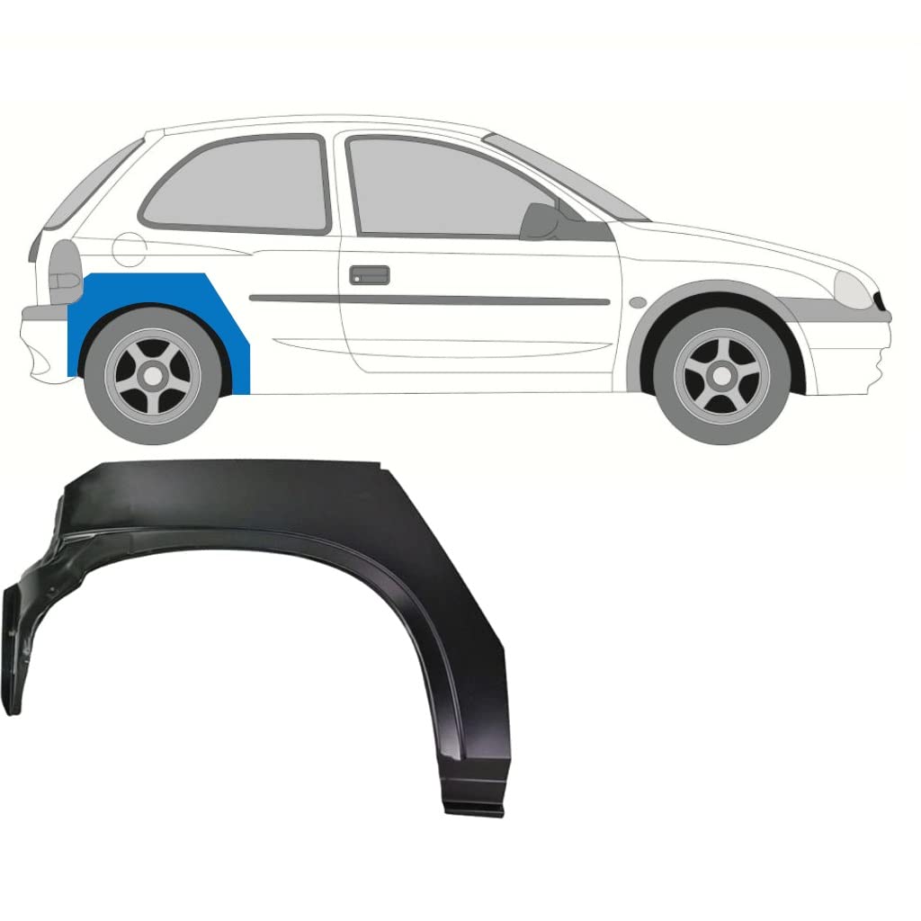 Für Opel Corsa B 1993-2001 3 Tür Radlauf Reparaturblech/Rechts von Generic