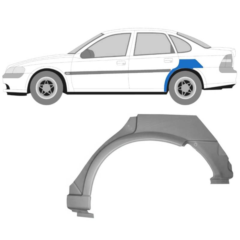 Für Opel Vectra 1995-2002 Radlauf Reparaturblech/Links von Generic