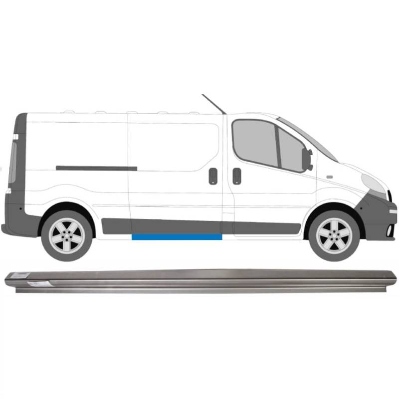 Für Opel Vivaro/R Trafic 2001- SchiebetÜr Schweller Reperaturblech von Generic