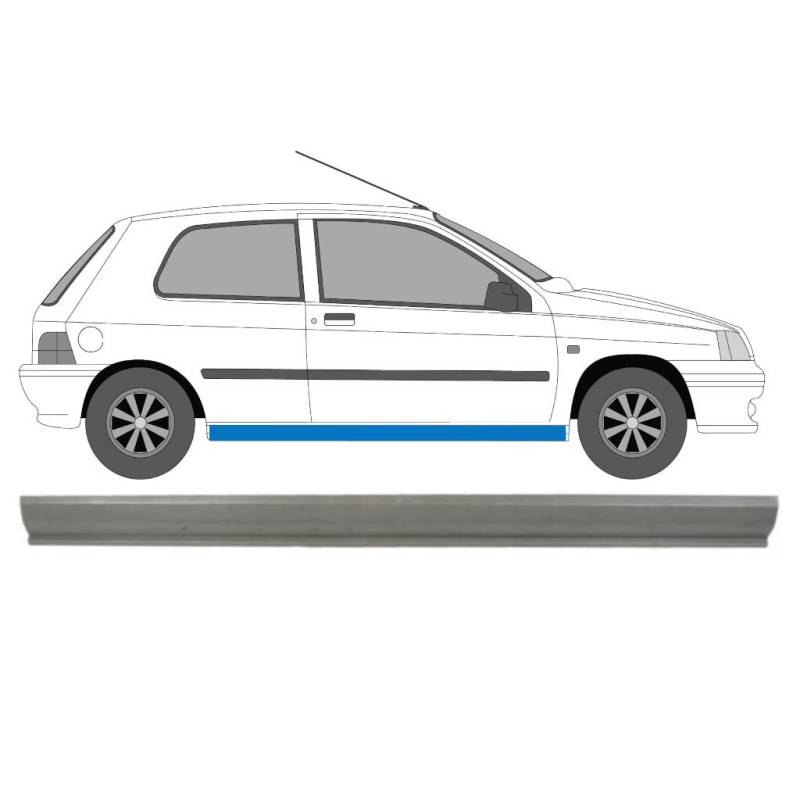 Für Renault Clio 1990-1998 3/5 Tür Schweller Reparaturblech/Rechts von Generic