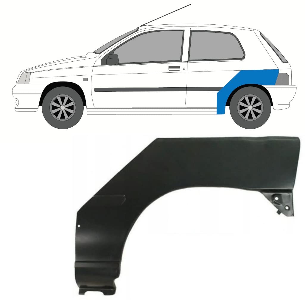 Für Renault Clio 1990-1998 3 Tür Radlauf Reparaturblech / Links von Generic