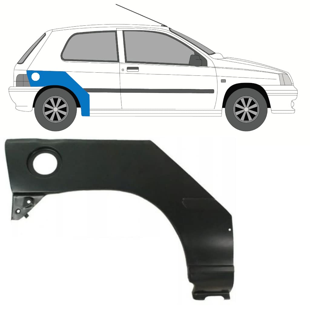 Für Renault Clio 1990-1998 3 Tür Radlauf Reparaturblech / Rechts von Generic