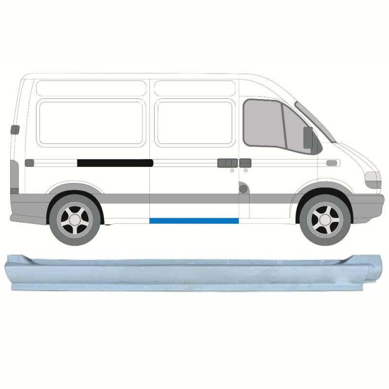 Für Renault Master 1998-2010 SchiebetÜr Schweller Reparaturblech/Rechts von Generic