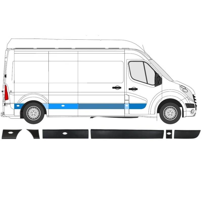 Für Renault Master Opel Movano Nv 400 2010- Seitenleisten Satz/Rechts von Generic