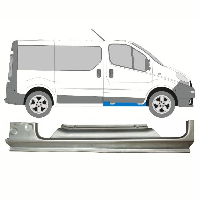 Für Renault Trafic Opel Vivaro 2001-2014 Schweller Reparaturblech / Rechts von Generic