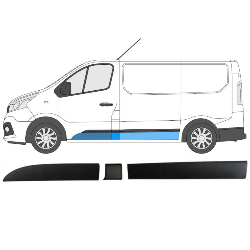 Für Renault Trafic Opel Vivaro Talento 2014- Seitenleisten Satz/Links von Generic