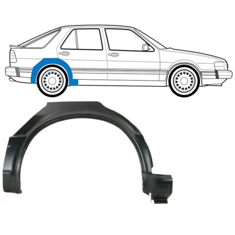 Für Saab 9000 1985-1998 Radlauf Reparaturblech/Rechts von Generic