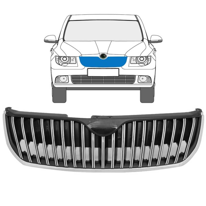 Für Skoda Superb 2008-2013 KÜhlergrill Chrome von Generic