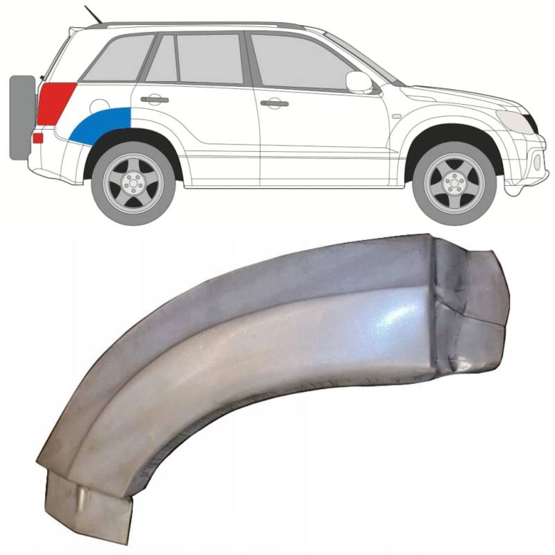 Für Suzuki Grand Vitara 2005-2012 Hinten KotflÜgel Reparaturblech Hinten Teil/Rechts von Generic