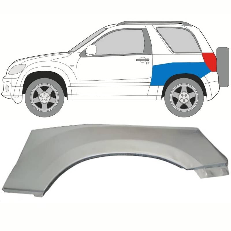 Für Suzuki Grand Vitara 2005-2012 Radlauf Reparaturblech/Links von Generic