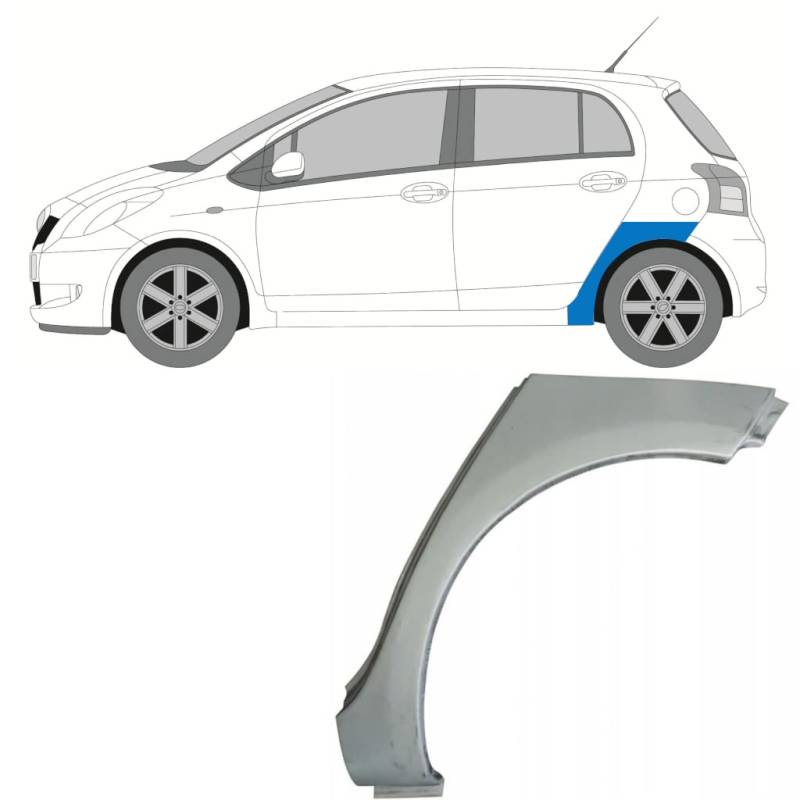 Für Toyota Yaris 2006-2011 5 Tür Hinten Radlauf Reparaturblech/Links von Generic
