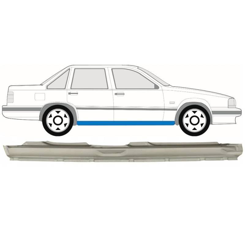 Für Volvo 850 1991-1997 Voll Schweller Reparaturblech/Rechts von Generic