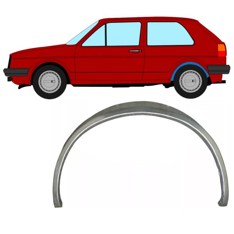 Für Vw Golf 2 1982- Hinten Innen Wheel Arch Reparaturblech/Links von Generic