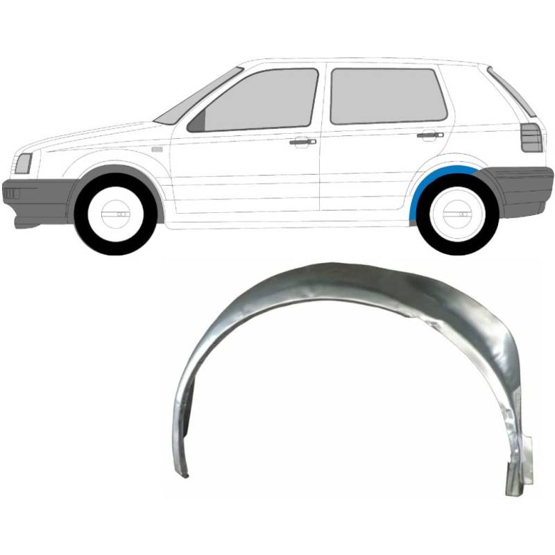 Für Vw Golf 3 1991-1998 Hinten Innen Radlauf Reparaturblech/Links von Generic