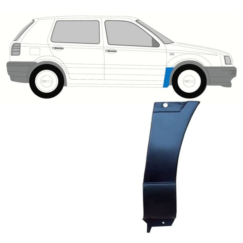 Für Vw Golf 3 1991-1998 Vorne KotflÜgel Reparaturblech/Rechts von Generic