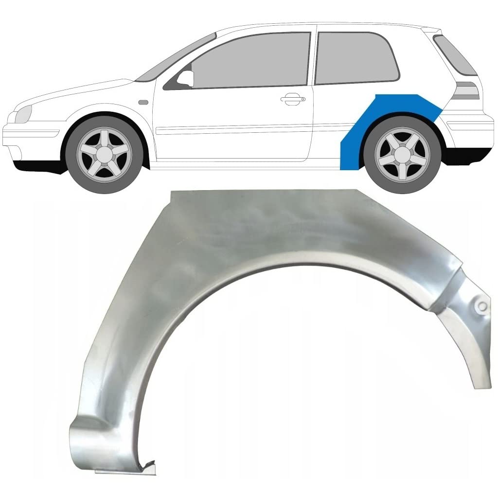 Polcar Für VW Golf 4 1997-2006 3 Tür Radlauf Reparaturblech Links Hochqualitativer Stahl Silber Eisen von Generic