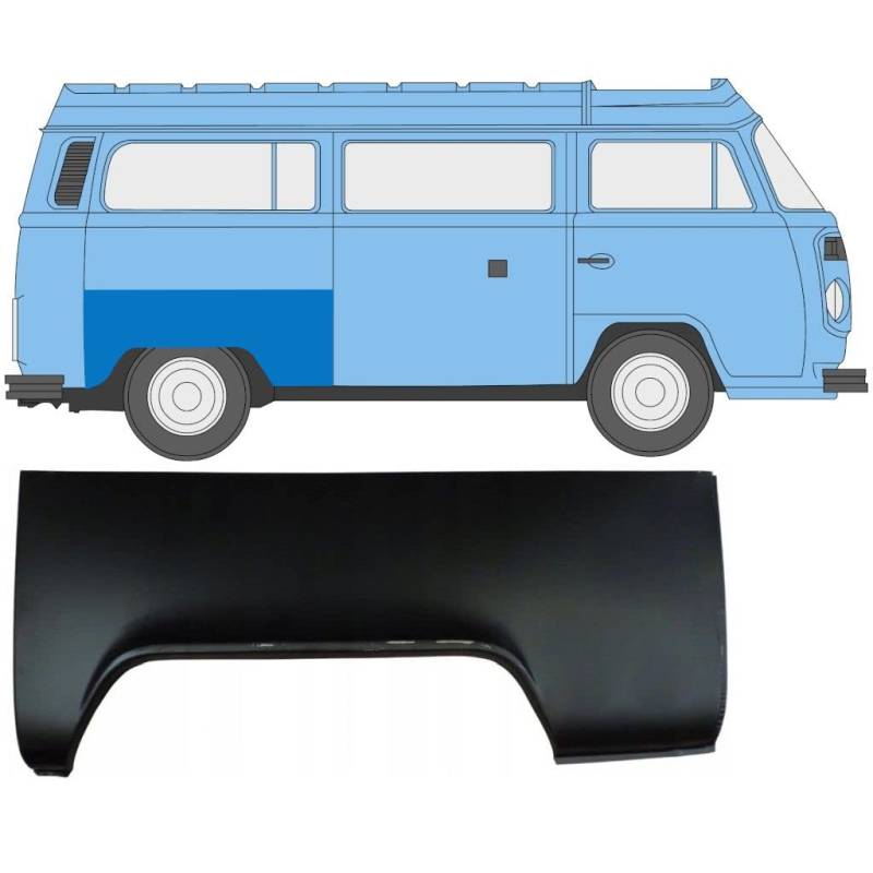 Für Vw T2 1967-1979 Hinten KotflÜgel Reparaturblech / Rechts von Generic